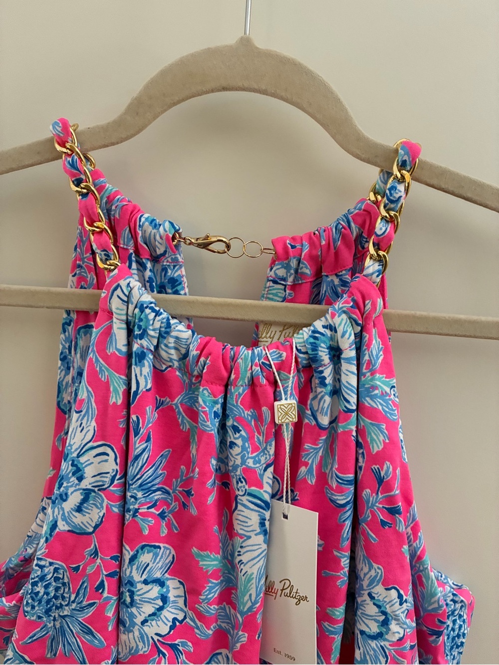 NWT Lilly Pulitzer Gracelyn Floral Halter Maxi  Dress in Pink and Blue M - Picture 3 of 9